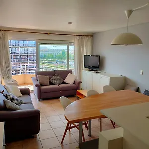 Zongericht Met Zicht Op De Jachthaven Ostende